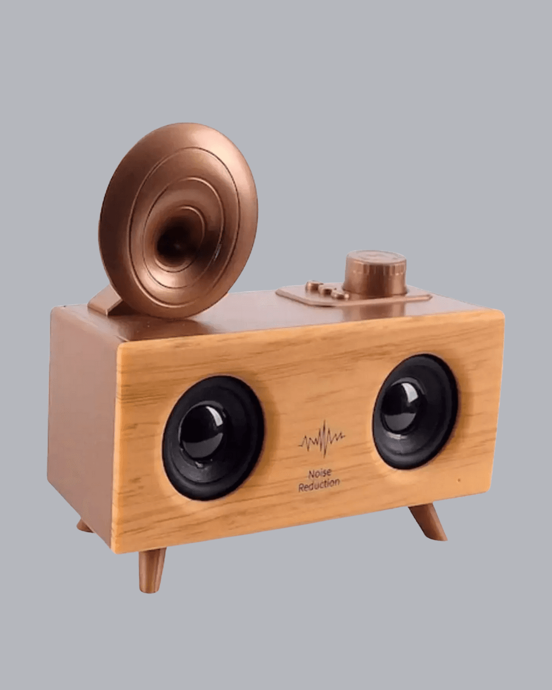 Çift Hoparlörlü Retro Bluetooth Speaker 1800mAh Bataryalı AUX USB SD Kartlı 6
