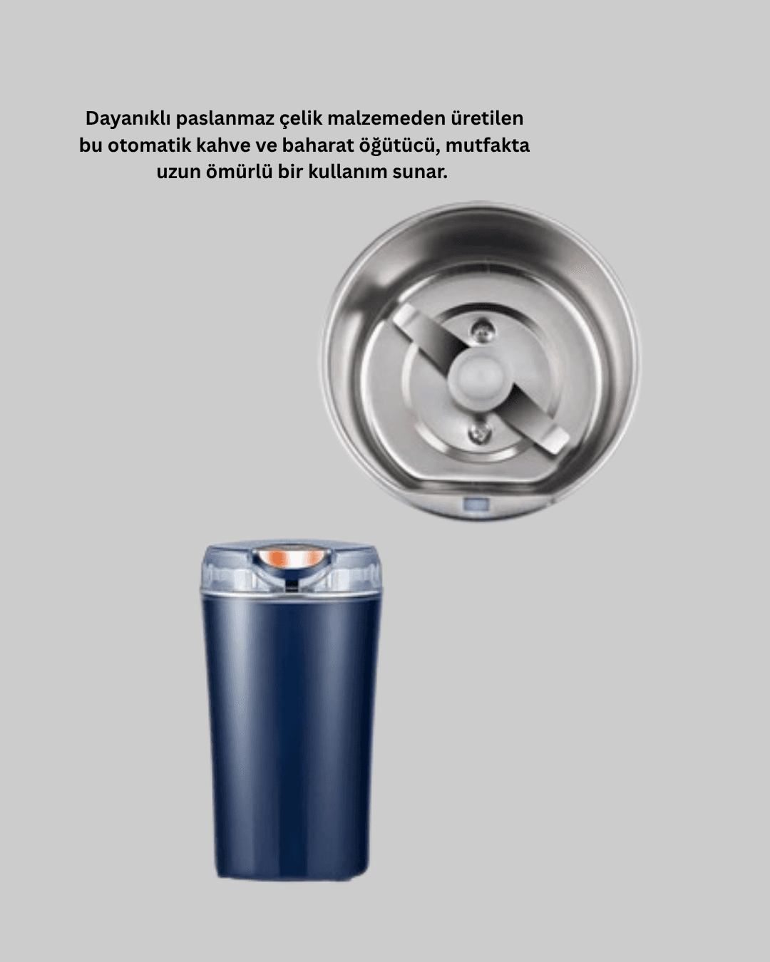 Paslanmaz Çelik Otomatik Öğütücü Kolay Temizlenebilir Yedek Bıçaklı 6