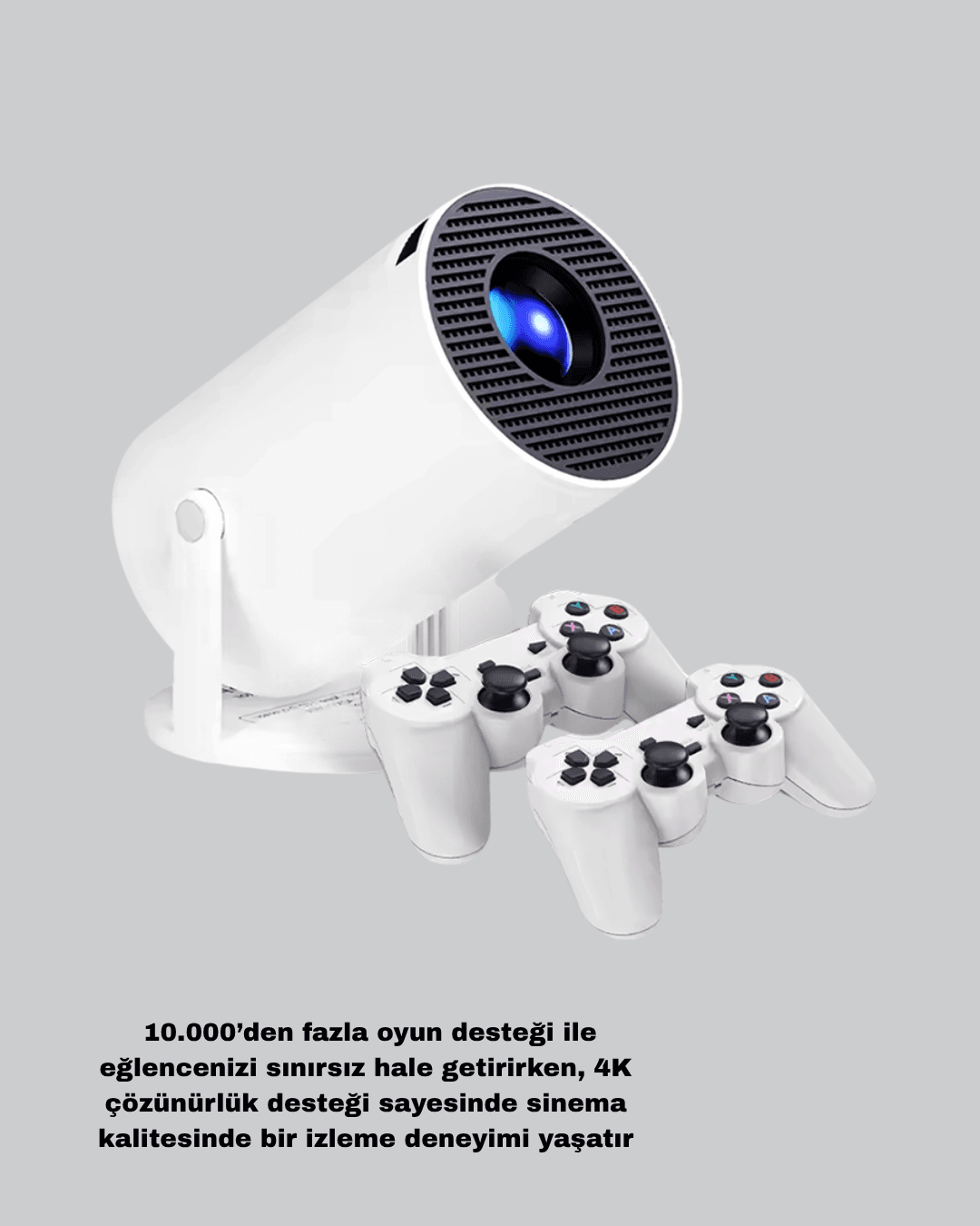 Projeksiyon Cihazı 4K Destekli Kablosuz Bağlantılı Bluetooth 5.0 6
