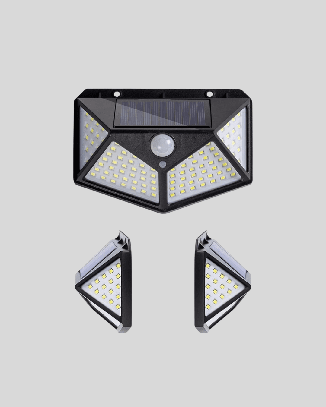 100 LED Solar Lamba Hareket Algılamalı Bahçe Duvar Dış Mekan Aydınlatma 6