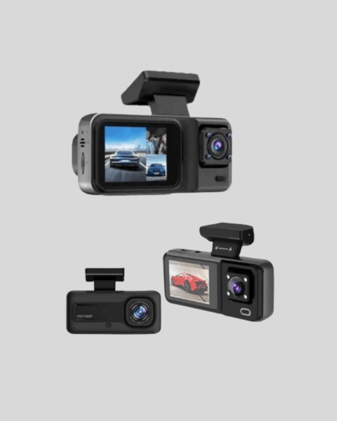 Full HD 3'lü Araç Kamerası Geri Görüş Destekli Park Modlu 1080P DVR 6