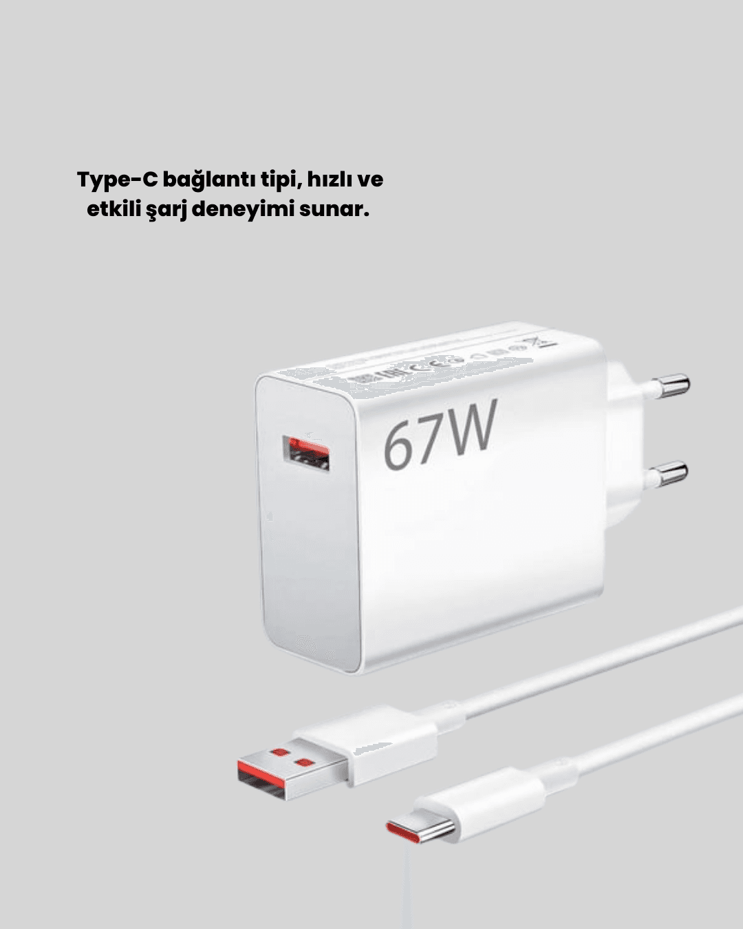 67 Watt Type C Hızlı Şarj Başlık Xiaomi Black Shark Uyumlu 5