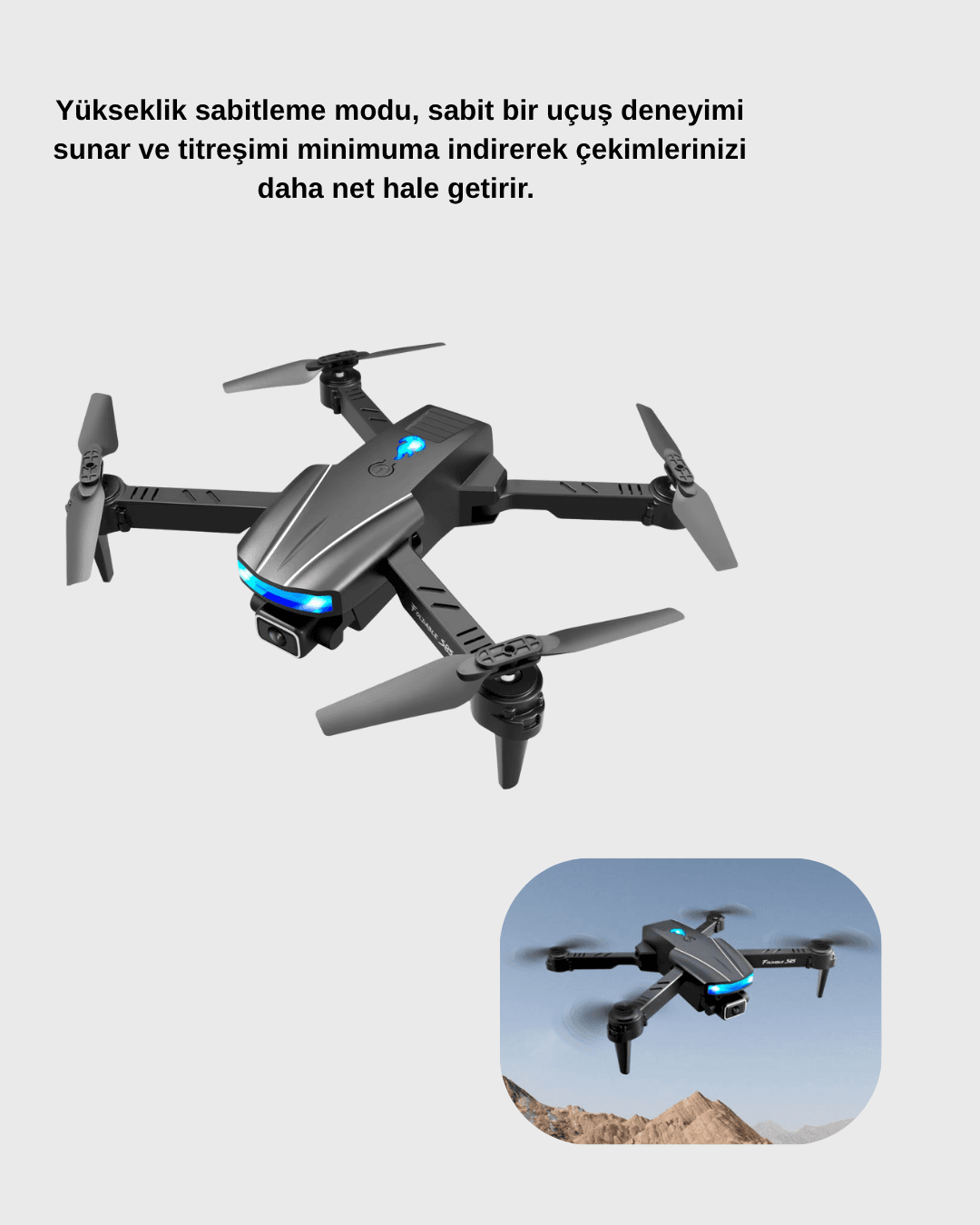4K Katlanabilir Drone Uzaktan Kontrollü Wi-Fi Görüntü Aktarımlı 6