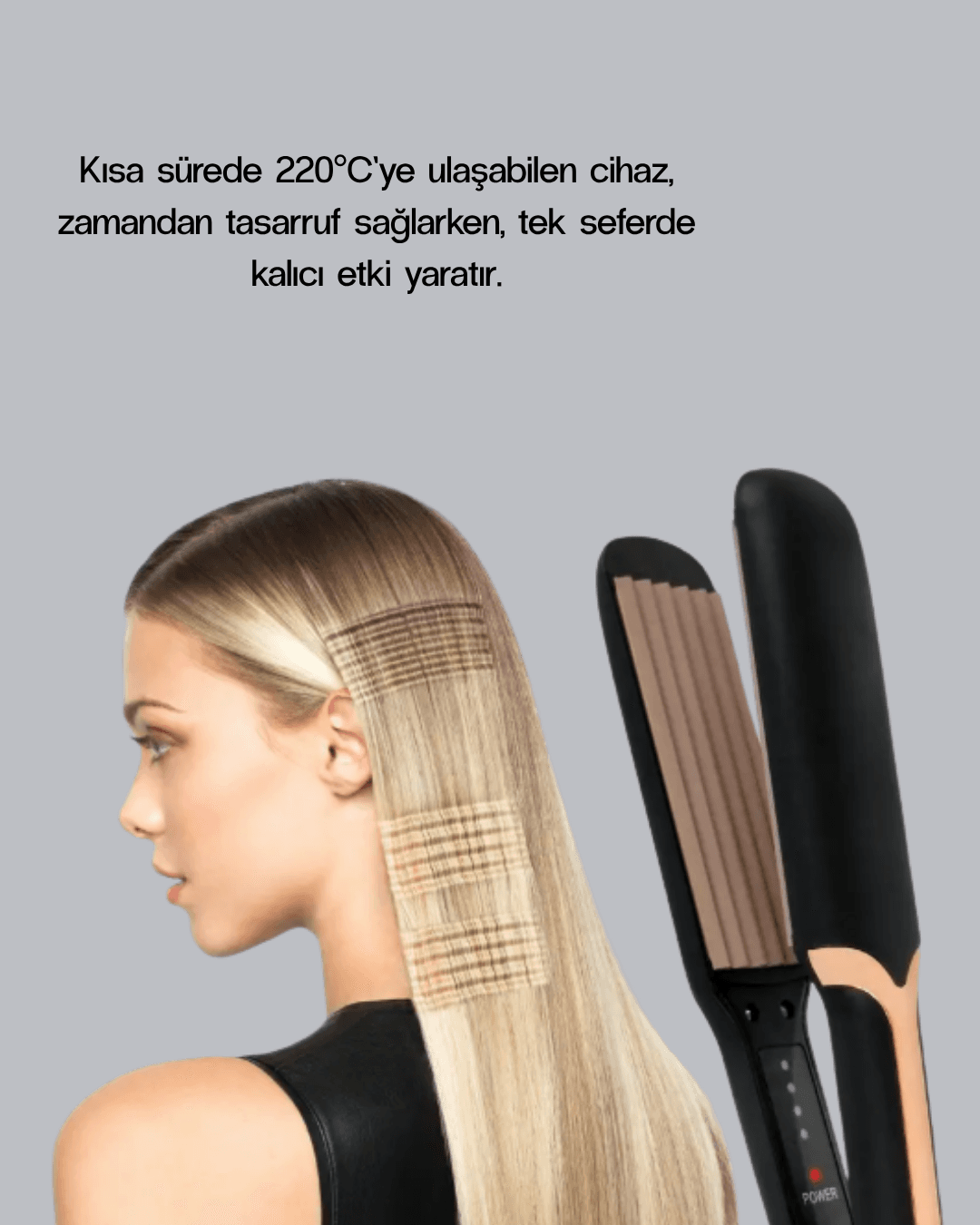 Tost Model Saç Maşası 220°C Hızlı Isınan 6