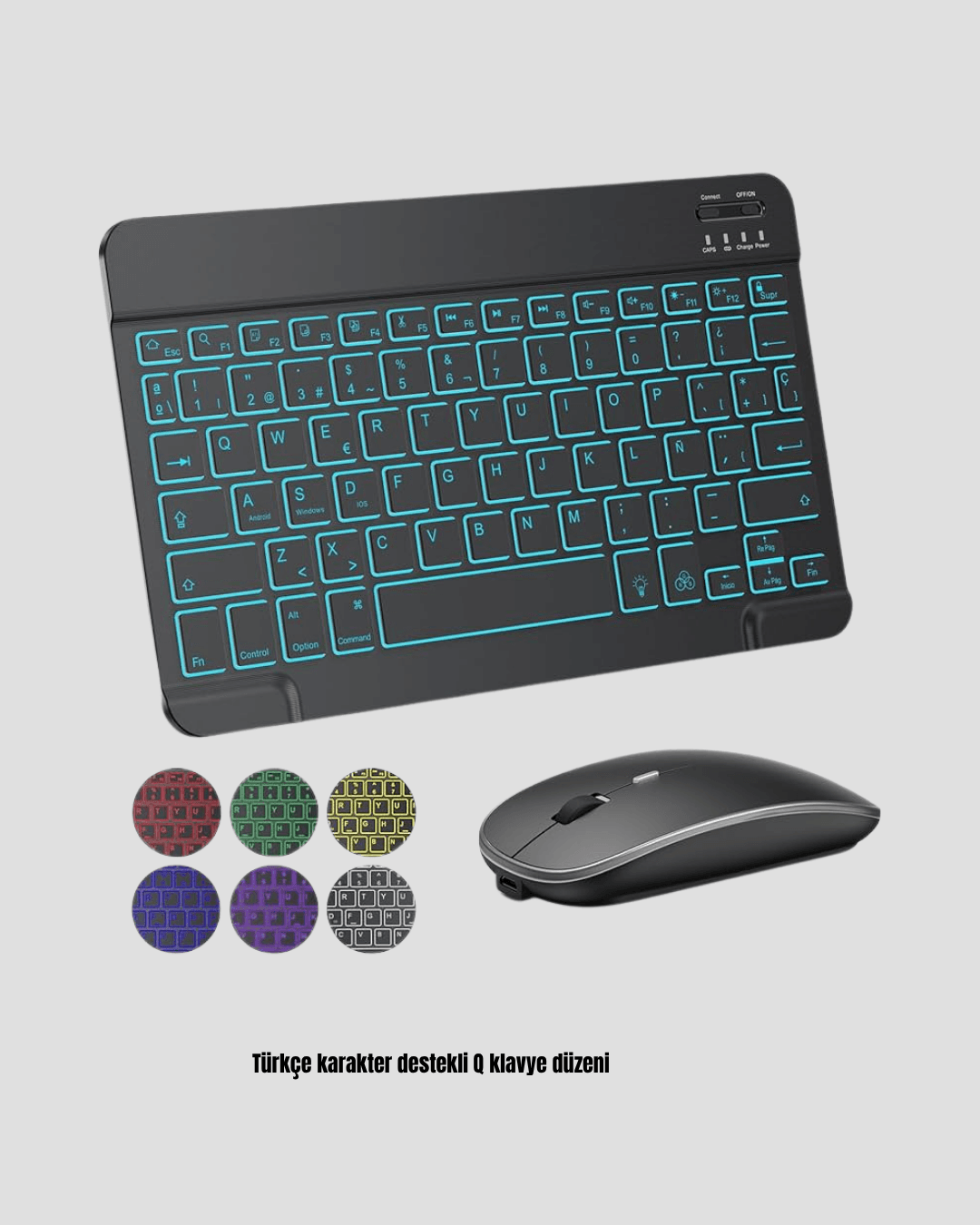 Türkçe Q Klavye RGB Işıklı Ergonomik Tasarımlı 6