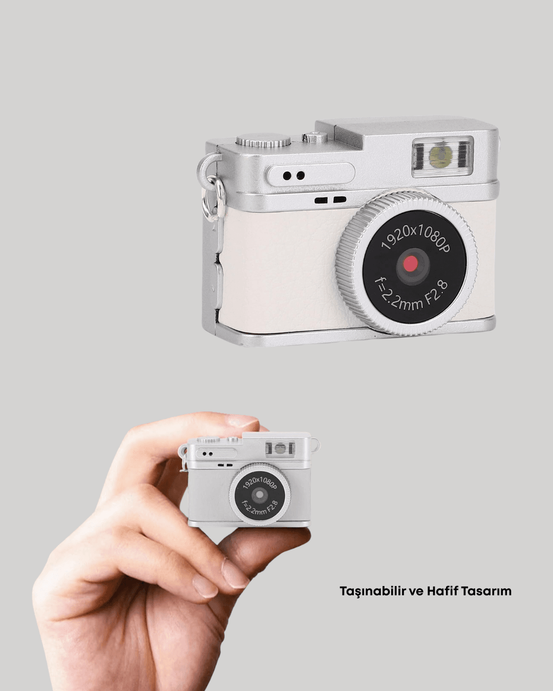 Mini HD Dijital Kamera 1080P Kordonlu Taşınabilir Retro Model 4