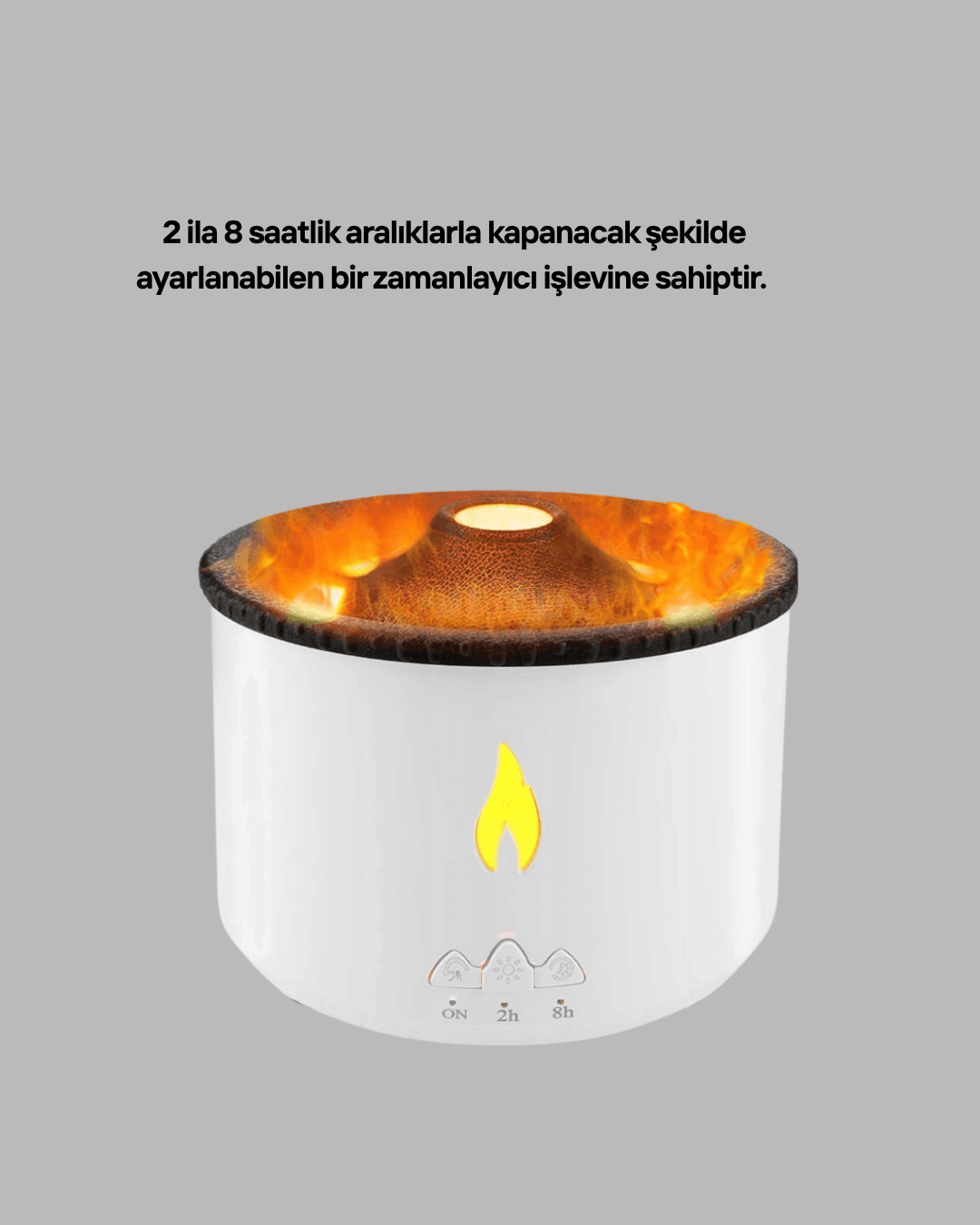 Alev Efektli Buhar Makinesi – Aromaterapi, Nemlendirme ve Işık Modlu Tasarım 5