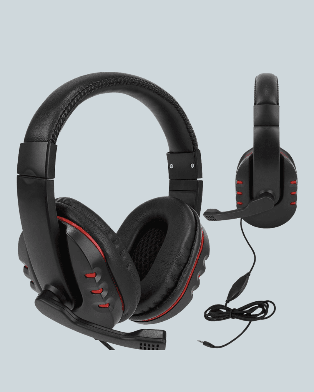 Kırmızı Gaming Headset Mikrofonlu Sağlam Kablolu Konforlu 5