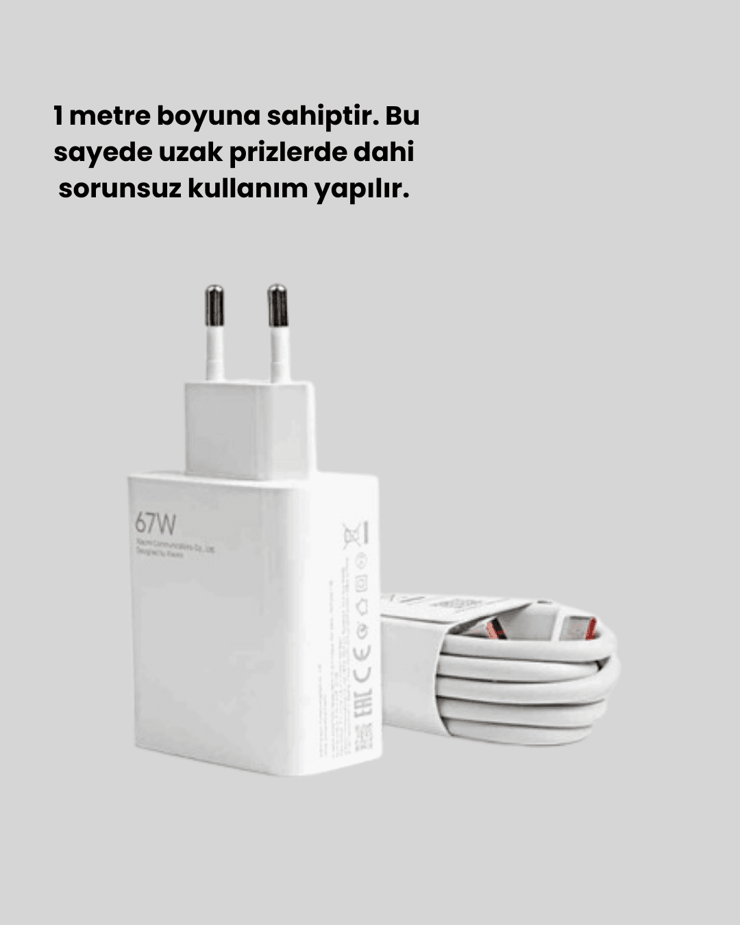 67 Watt Type C Turbo Şarj Seti - Hızlı Şarj Adaptörü ve Kablo 3