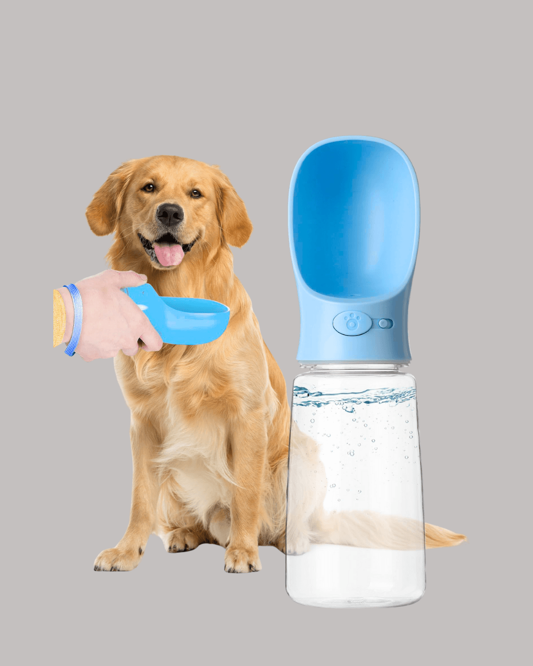 Akıllı Su Akış Kontrollü Köpek Su Matara Taşınabilir Gezdirme Şişesi 5