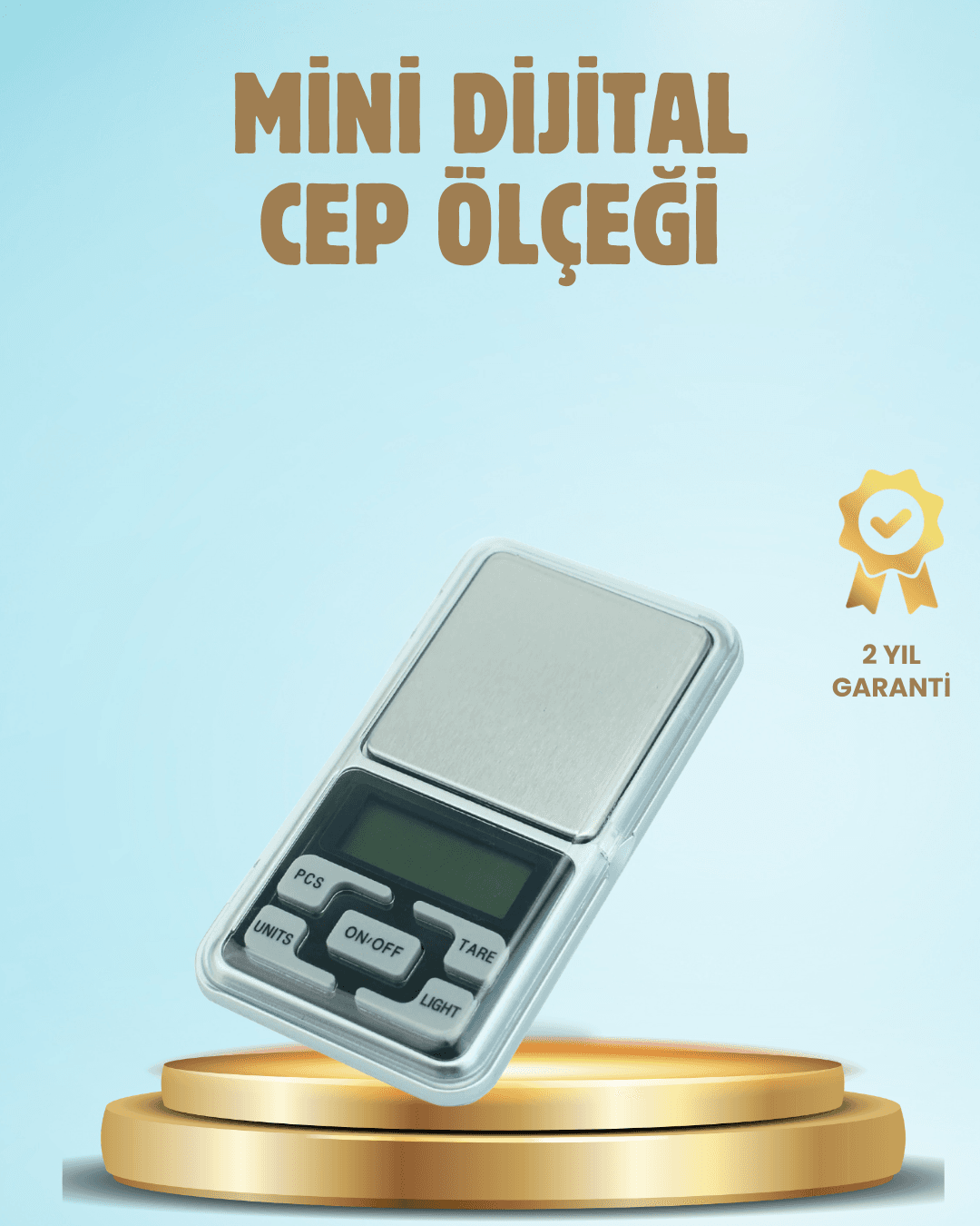 300 Gr Hassas Cep Terazisi Mavi Işıklı LCD Ekranlı