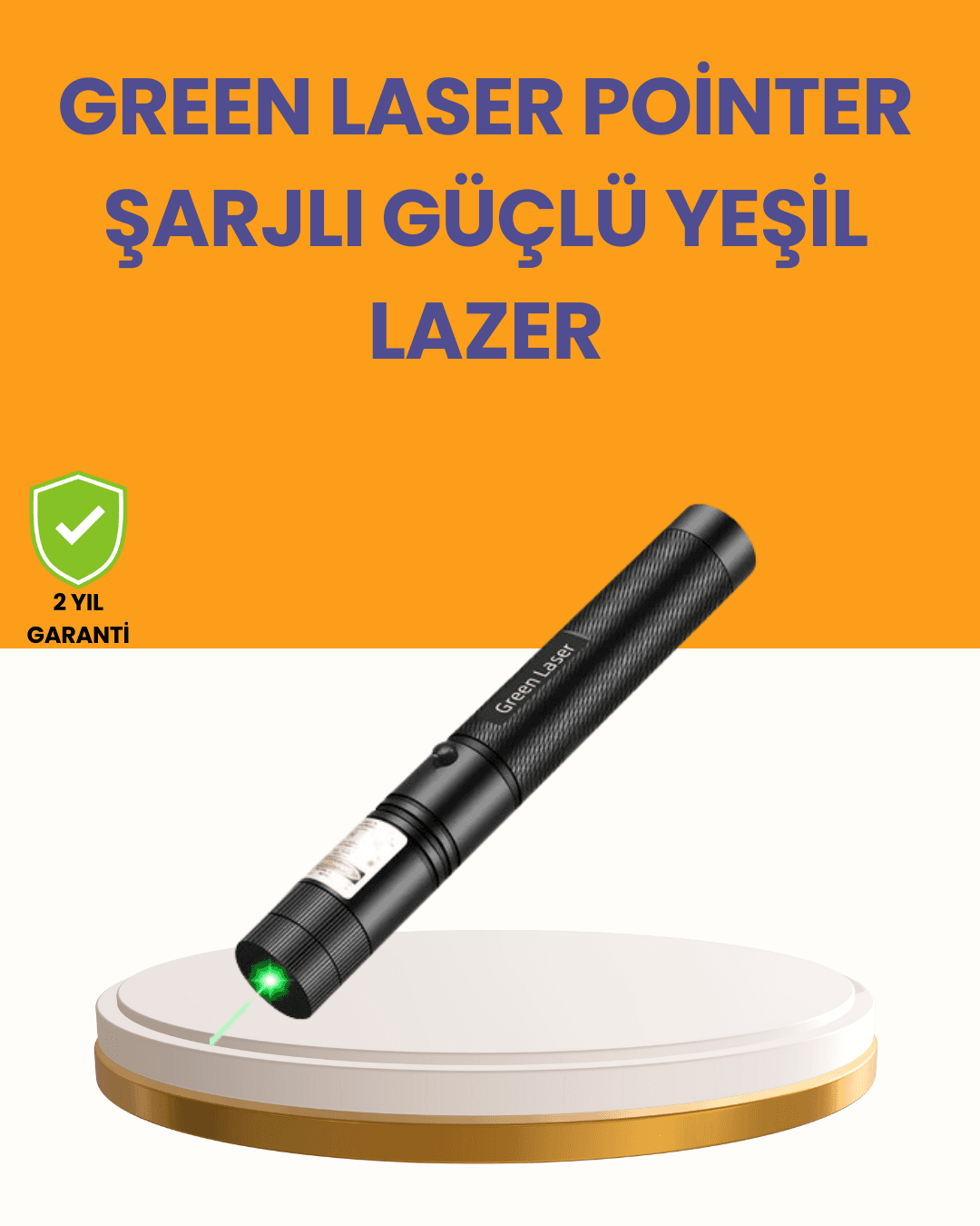 5000mW Yeşil Lazer Pointer Profesyonel Uzun Menzilli Şarj Edilebilir 680mAh Pil