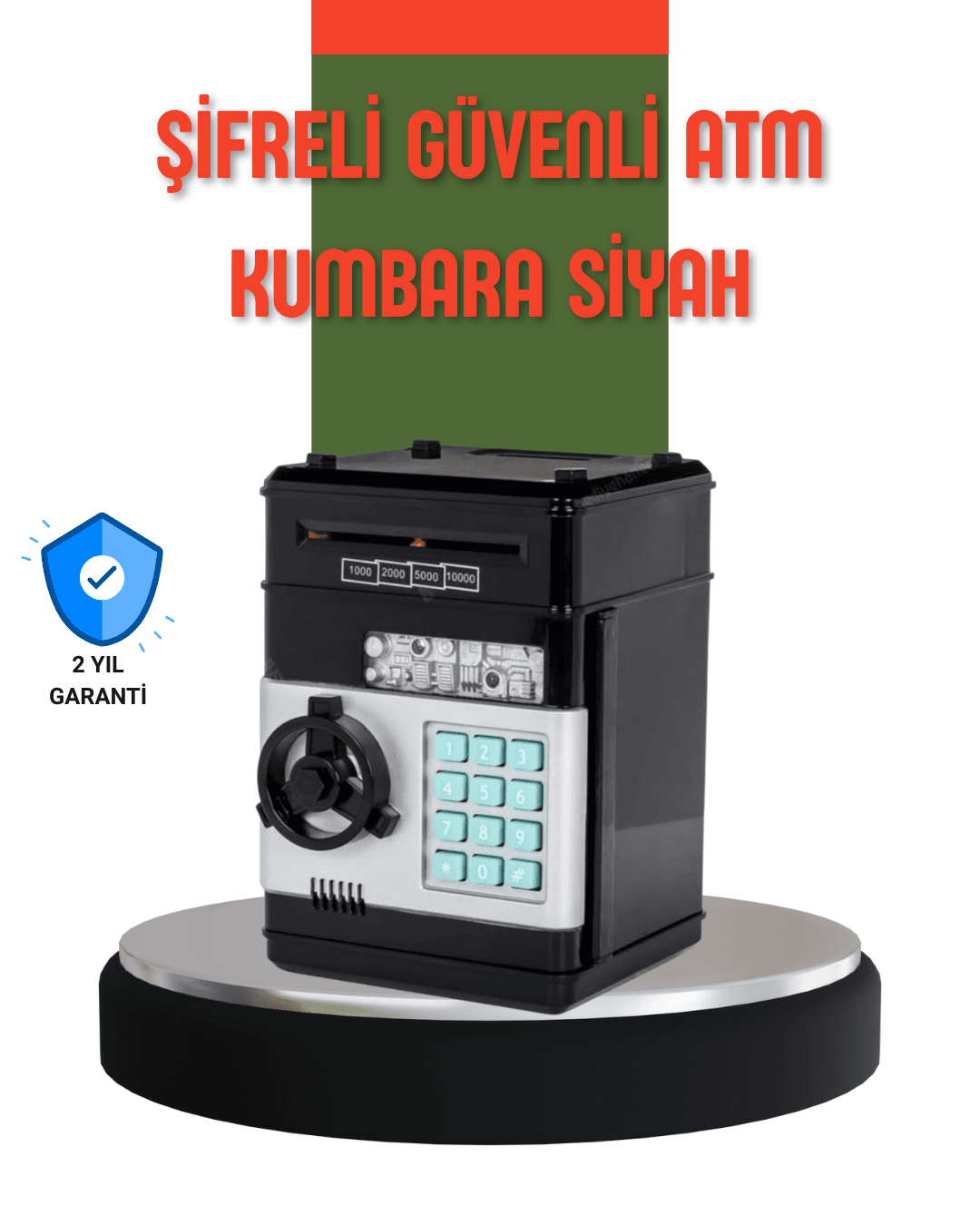 Şifreli ATM Kasa Görünümlü Para Biriktirme Kumbarası - Güvenli ve Eğlenceli Tasarruf