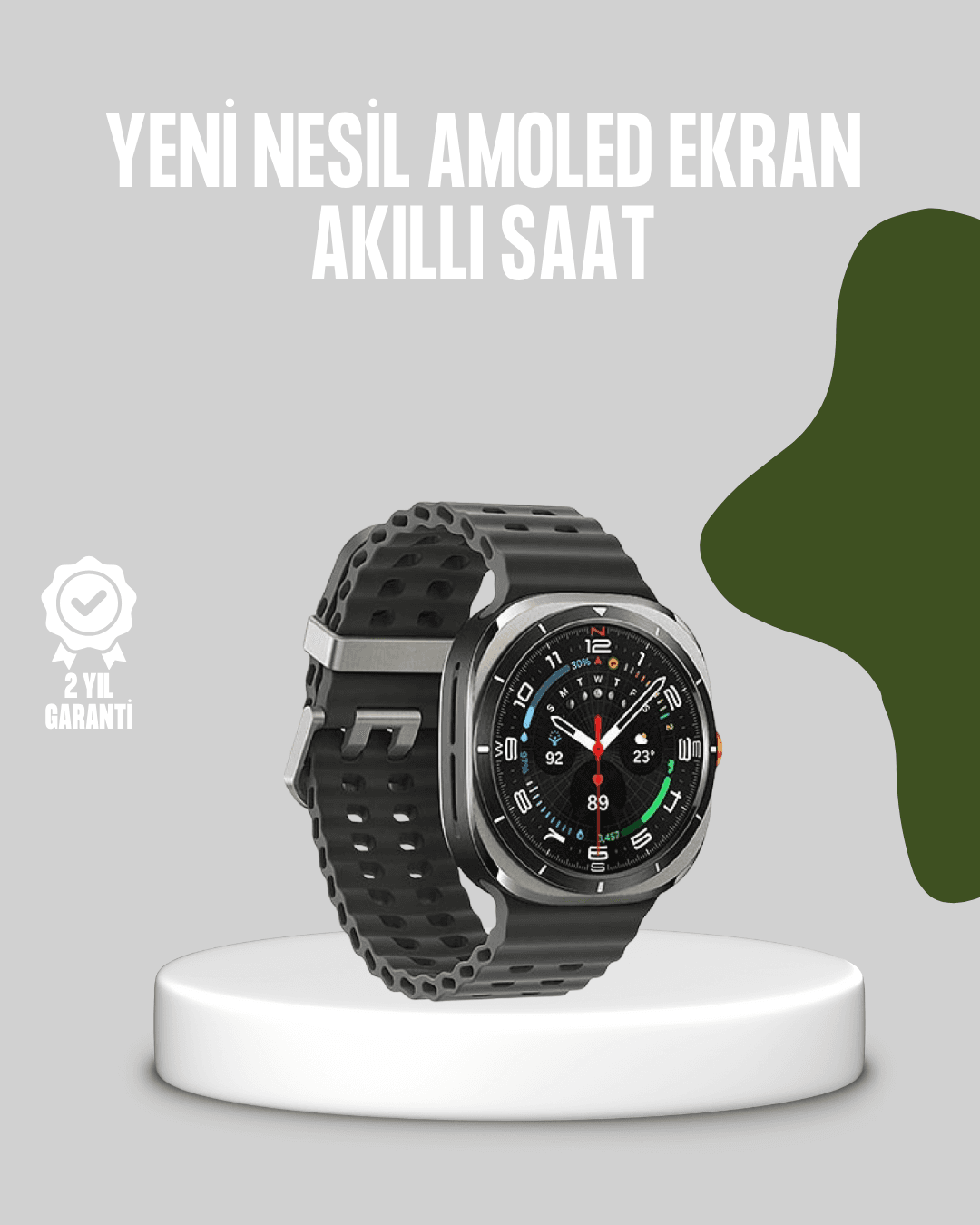 Akıllı Saat Kablosuz Şarj Arama Cevaplama 1,62 İnç IPS Ekran IP67 Suya Dayanıklı