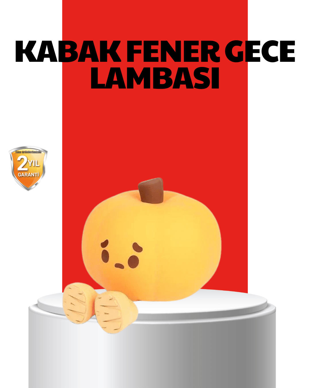 Pumpkin LED Night Light Dokunmatik Şarjlı Silikon Gece Lambası