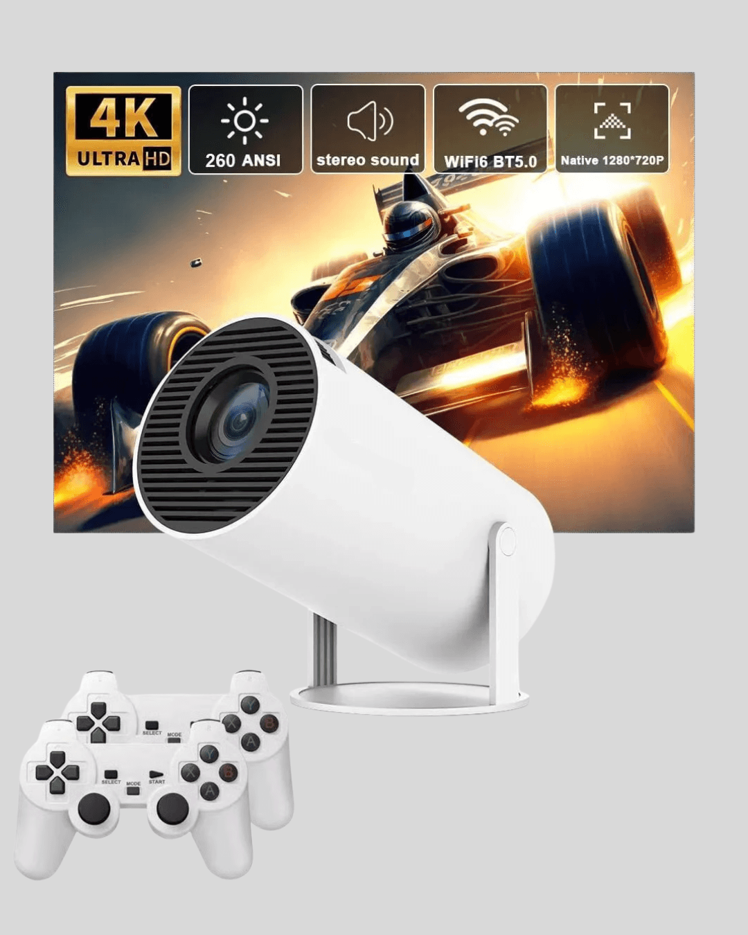 2.4G Kablosuz Destekli Oyun ve Film Projeksiyonu Ev Kullanımı İçin 6