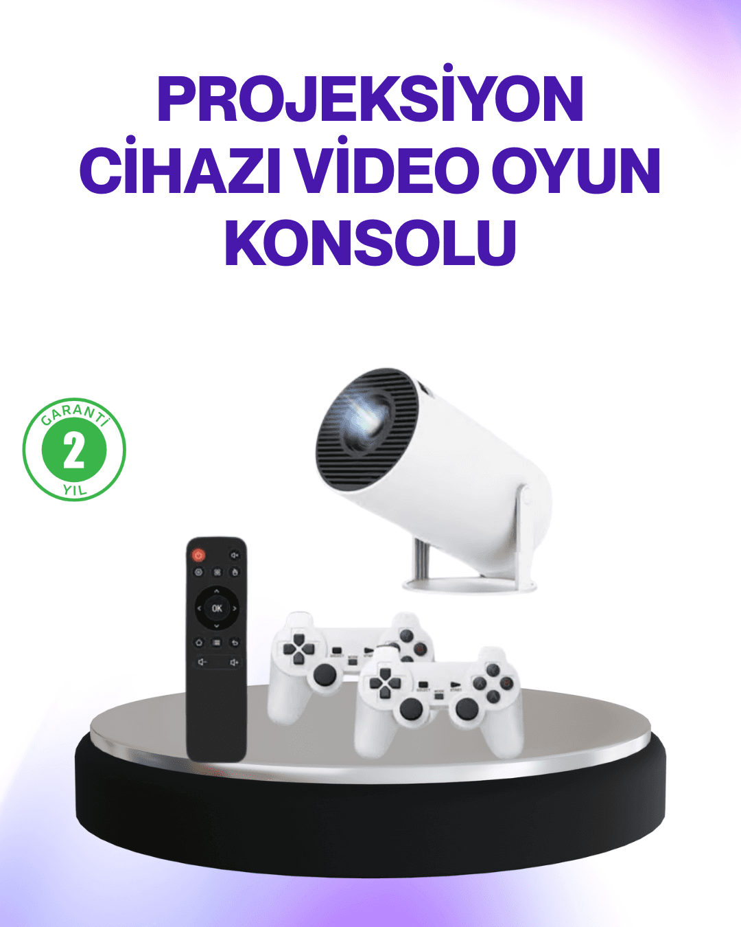 2.4G Kablosuz Destekli Oyun ve Film Projeksiyonu Ev Kullanımı İçin