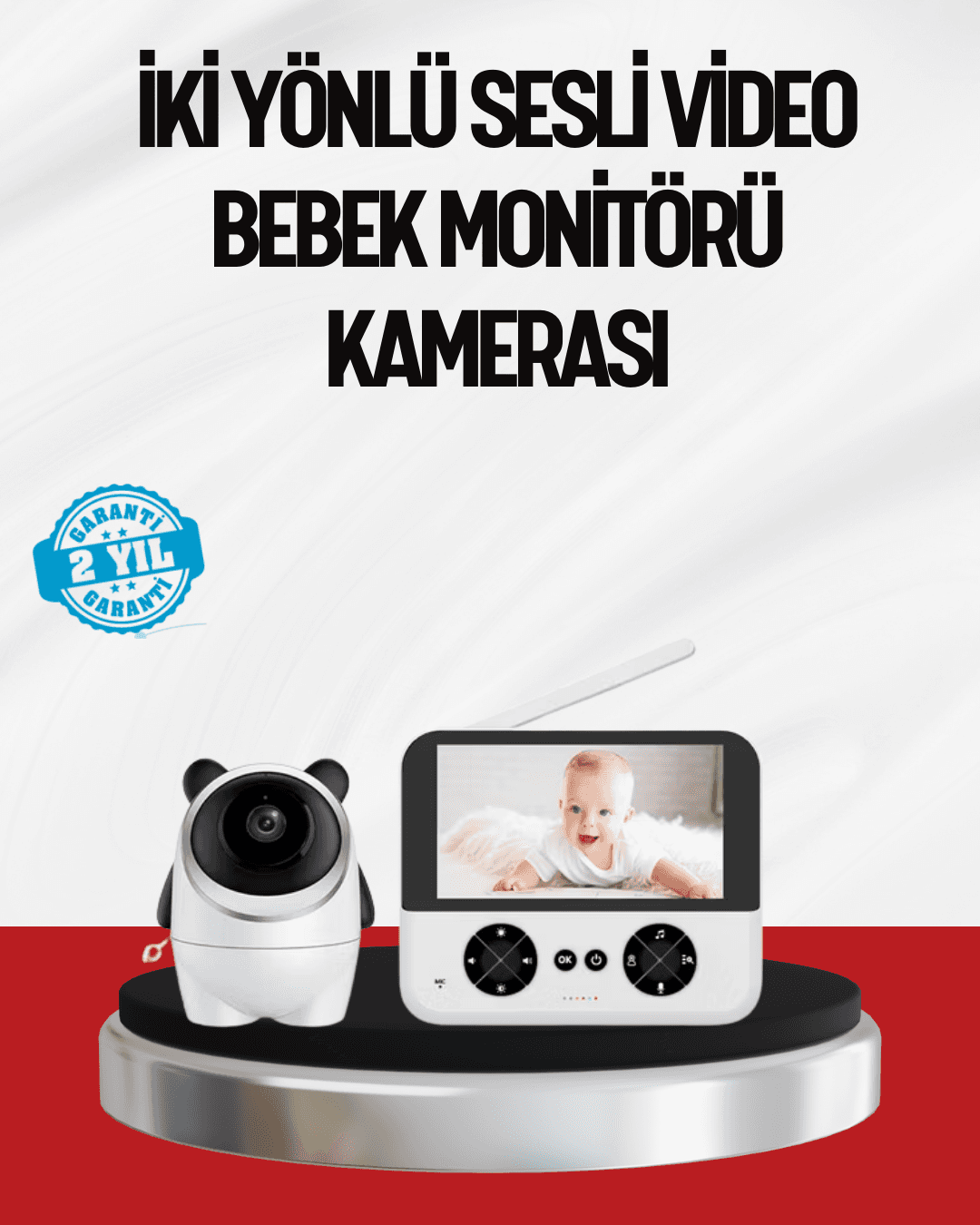 Görüntülü Bebek Monitörü 4.3 İnç Ekran ve Sesli İletişim