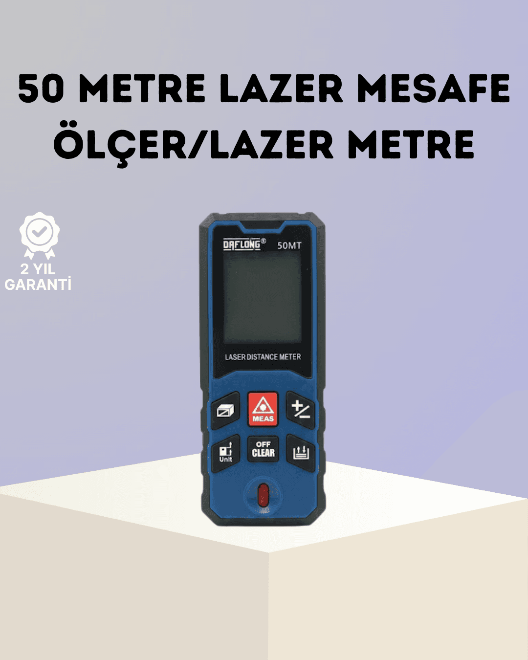 Lazer Metre 50 MT Hassas ve Hızlı Ölçüm Özellikli