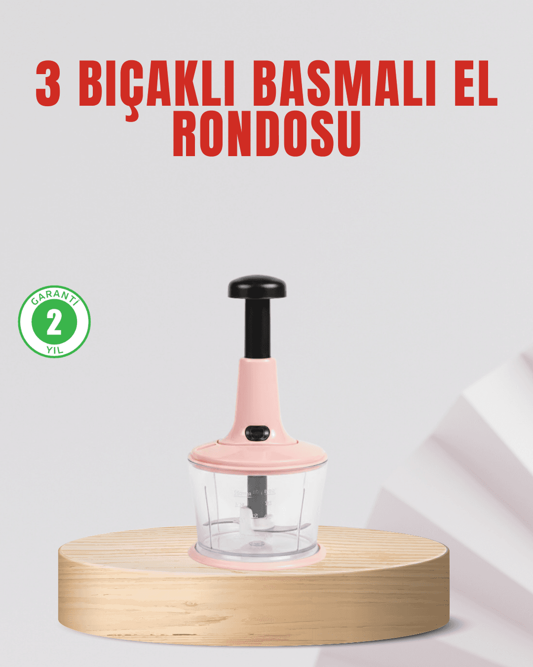 Manuel Mutfak Rondosu Keskin Bıçaklı Geniş Hazneli