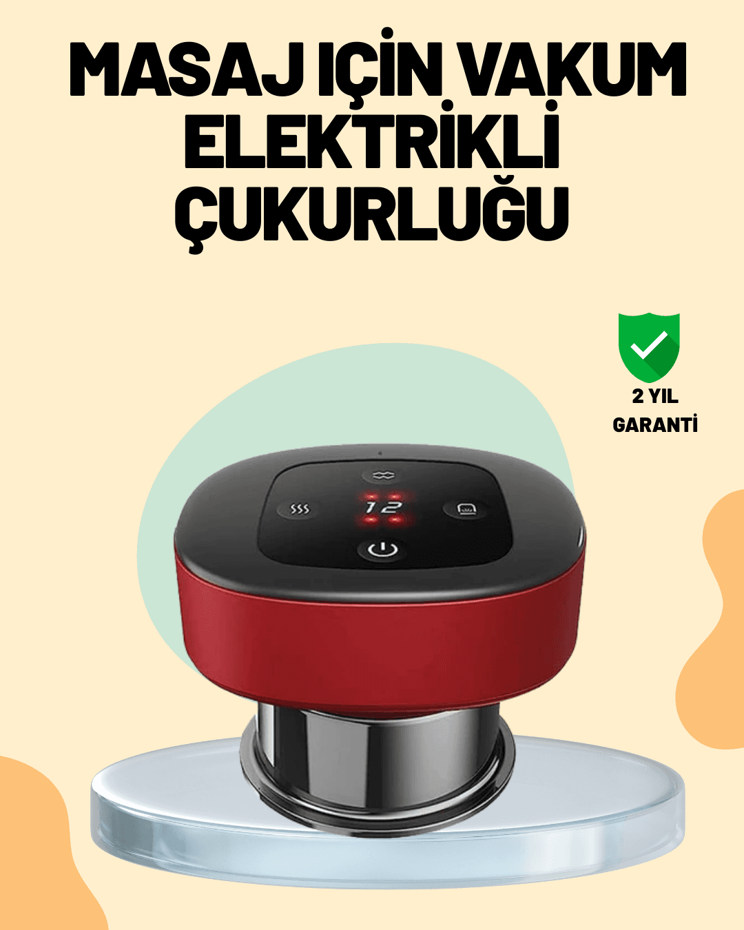 4’ü 1 Arada Elektrikli Çukurluk Masaj Seti Isı Masaj ve Kırmızı Işık