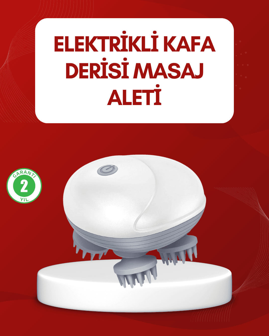 Su Geçirmez Elektrikli Kafa Masaj Cihazı IPX7