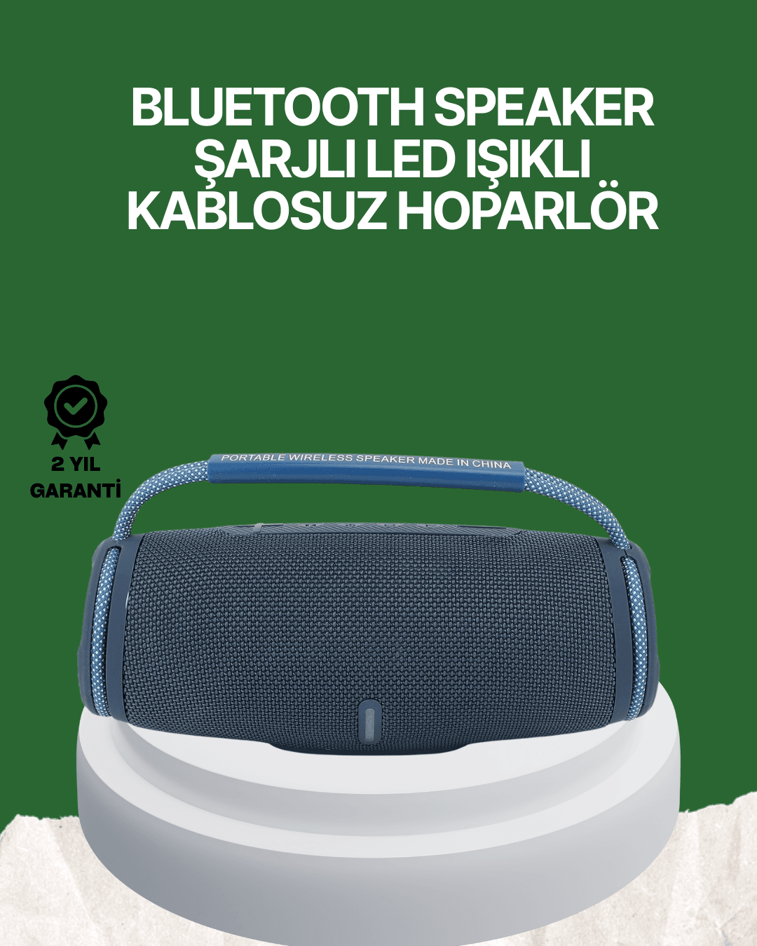 Net Stereo Ses Sunan IPX5 Su Geçirmez Bluetooth Hoparlör