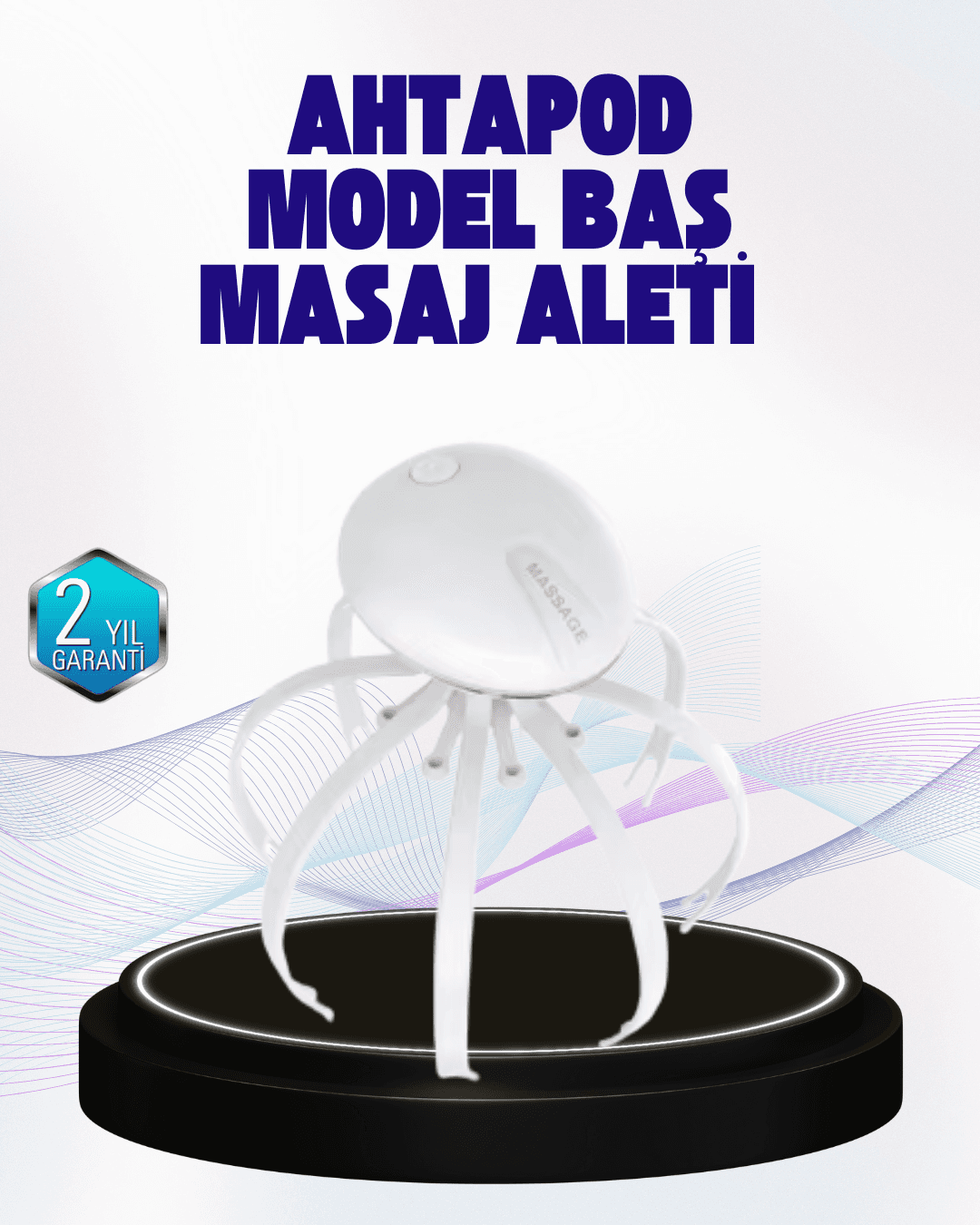 Taşınabilir Elektrikli Kafa Masaj Cihazı Sessiz Motor ve Ergonomik Tasarım