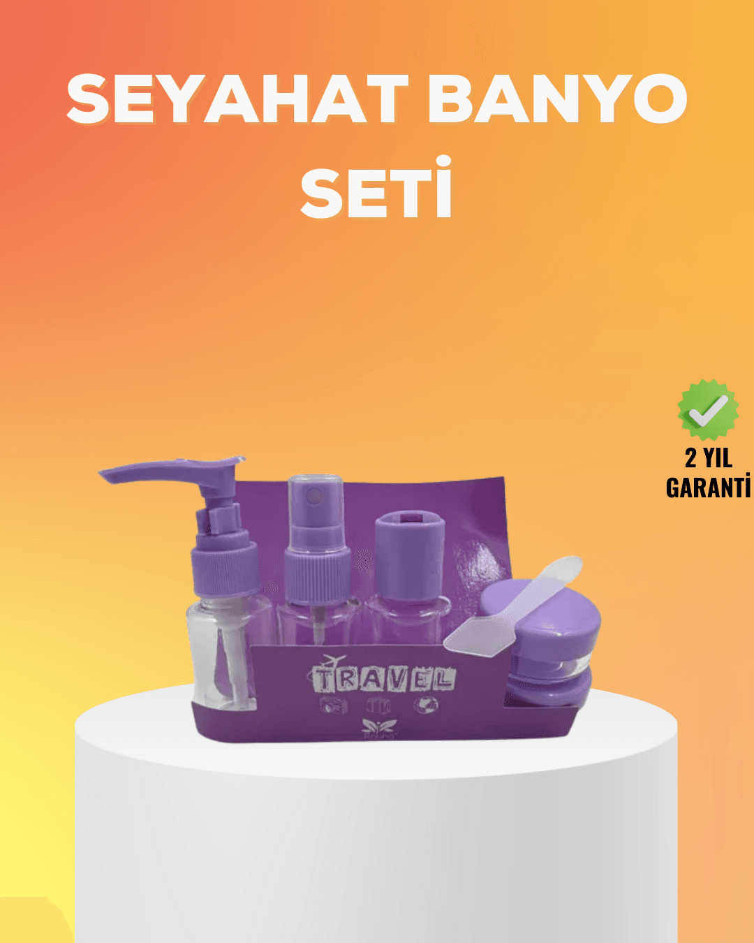 Seyahat Bakım Seti 5 Parça Sızdırmaz Şeffaf Kapaklı 30ml