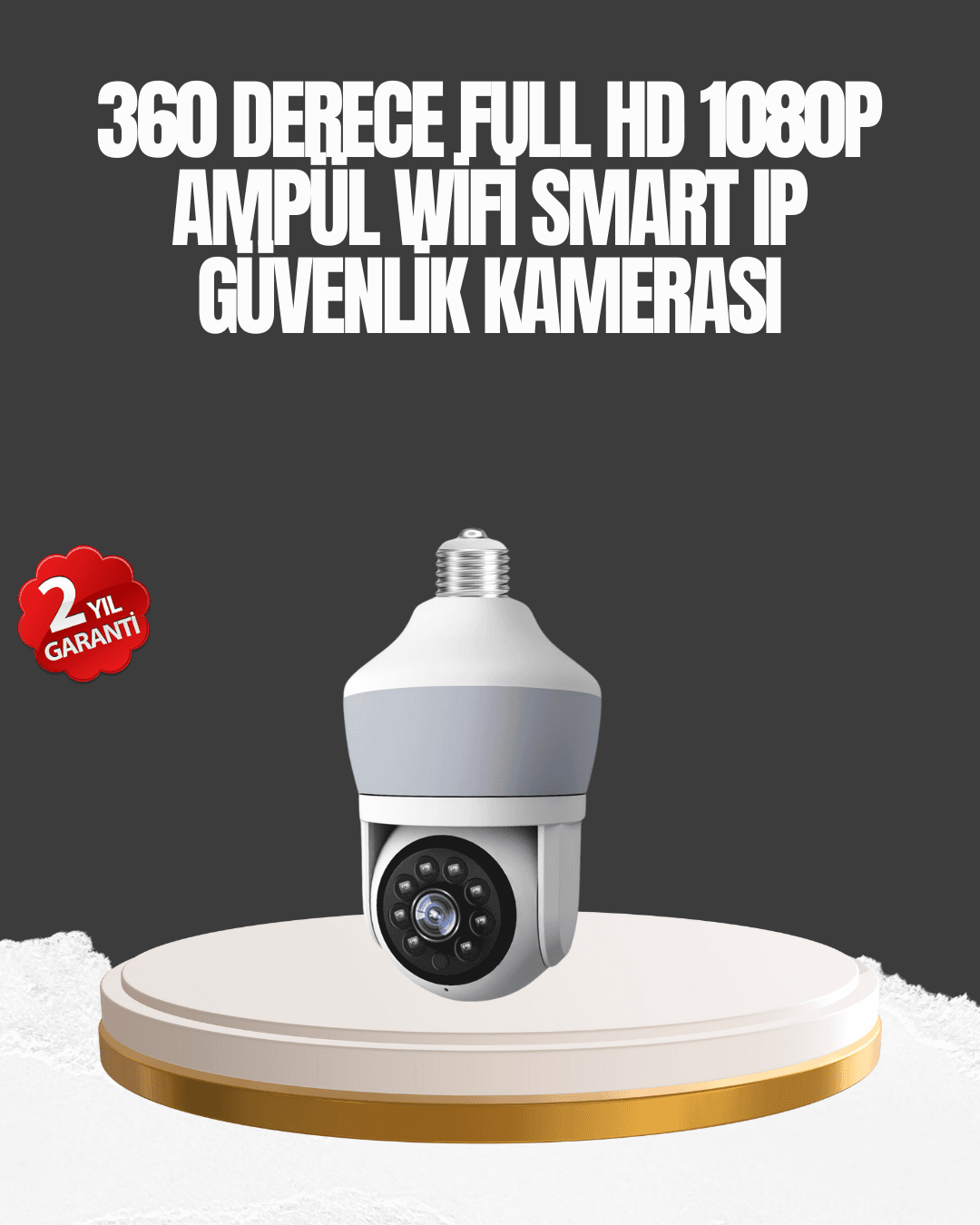Gece Görüşlü Mobil Uygulamalı Akıllı Ampül Kamera