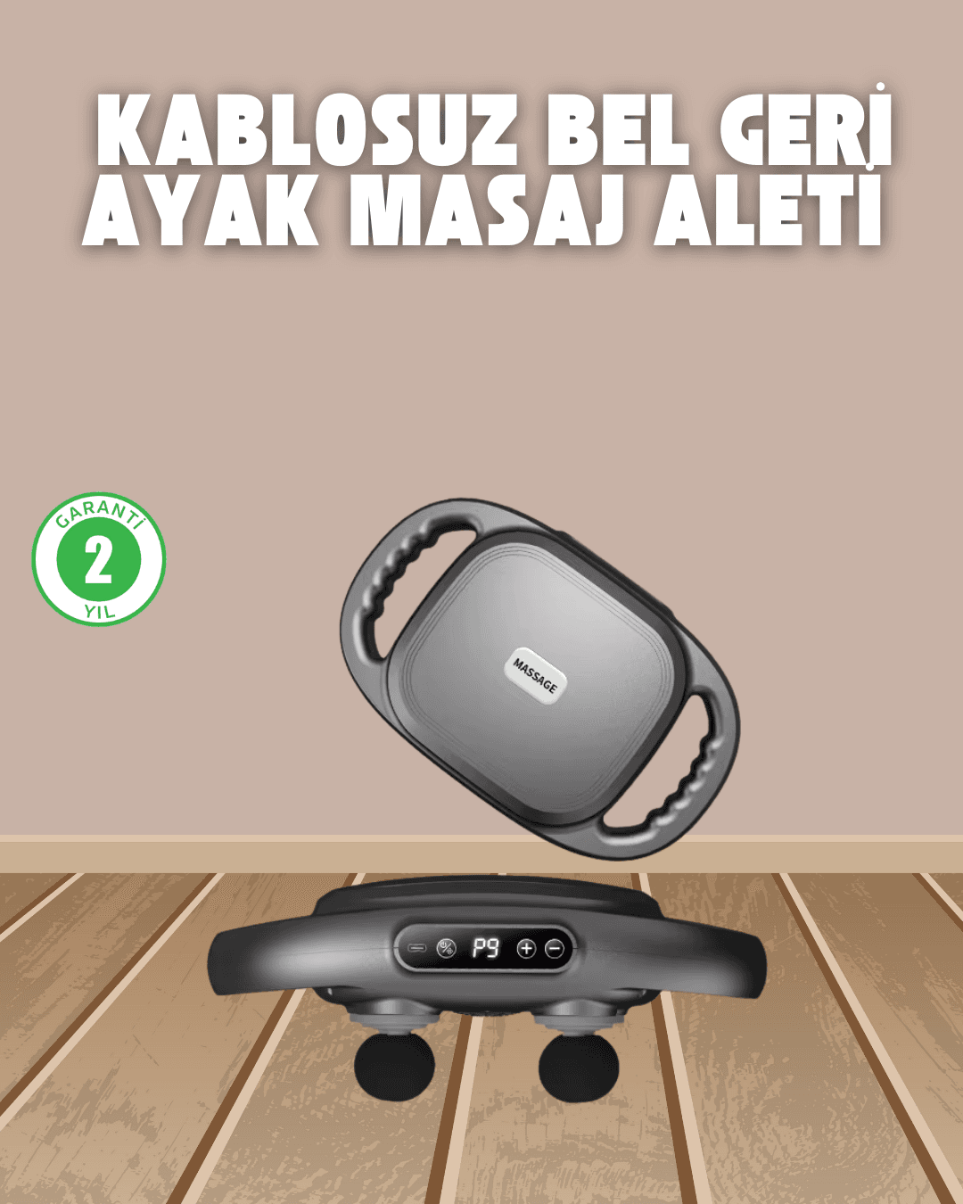 Profesyonel 6 Başlıklı Şarjlı Masaj Tabancası 2000 mAh Güçlü Performans