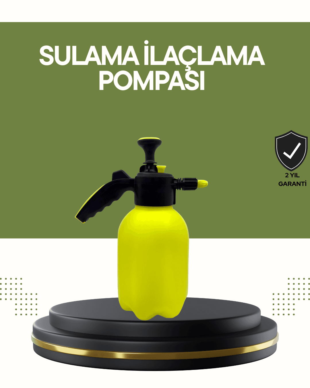 2L Basınçlı Araç Temizleme Püskürtücü Bakır Nozullu Cila Sprey Pompalı