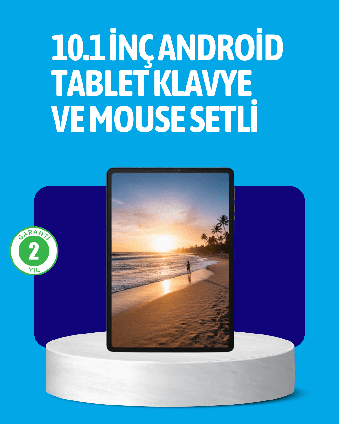 10.1 inç Android 15 Tablet Klavyeli Mouse’lu Profesyonel Set 5G Destekli