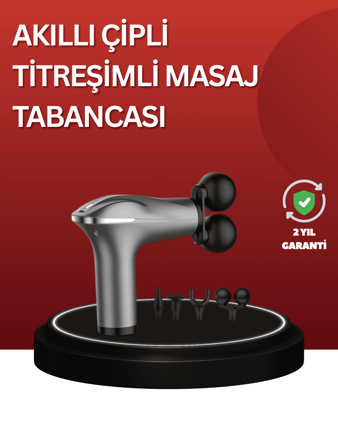 Çok Fonksiyonlu 4 Başlıklı Şarjlı Masaj Aleti Kas Ağrısı Rahatlatıcı