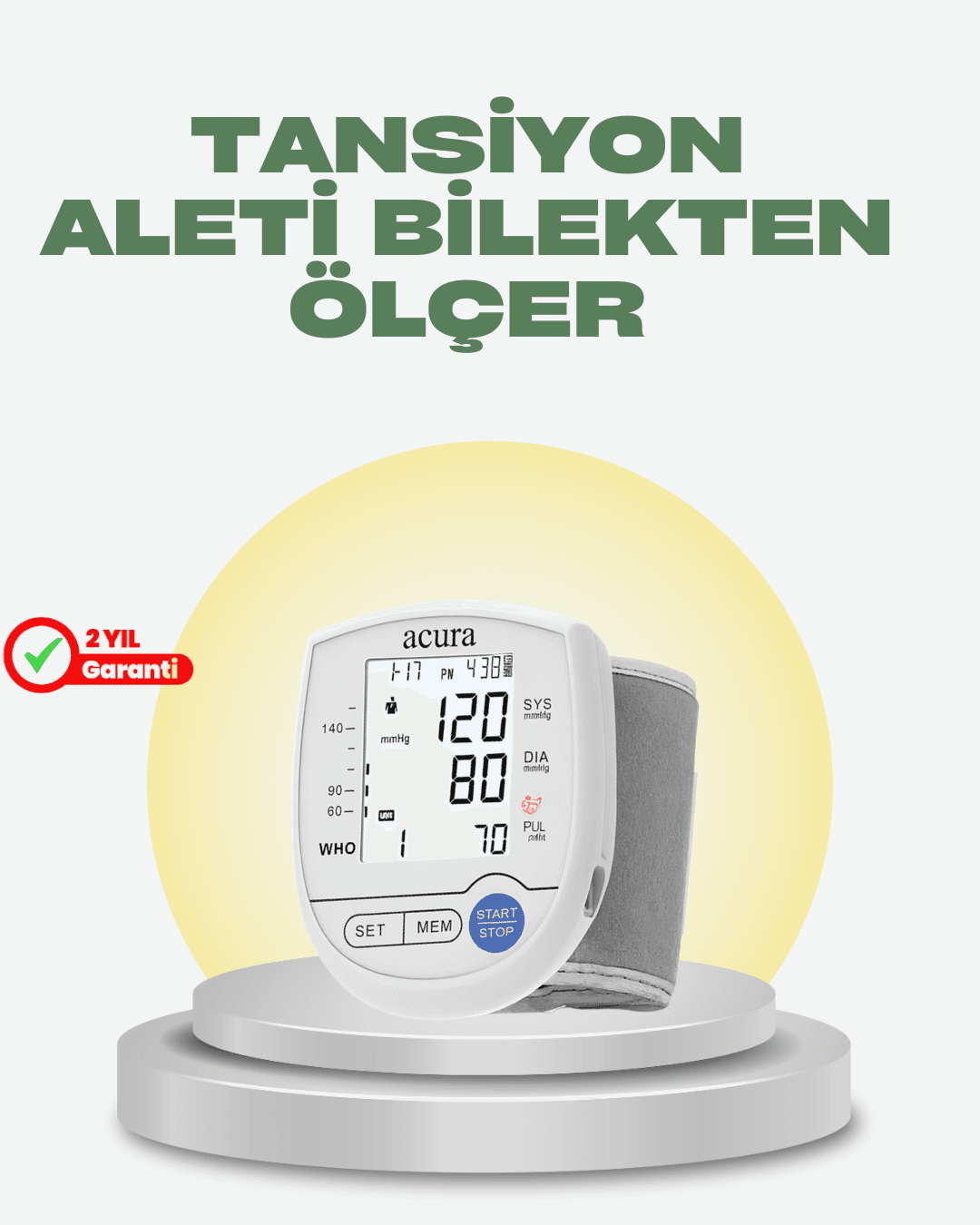 Akıllı Bilek Tansiyon Aleti Hem Şarjlı Hem Pilli Kolay Ölçüm