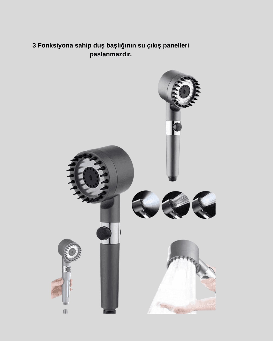 Spa Etkili Masaj Uçlu Duş Başlığı Ergonomik Tasarım 4