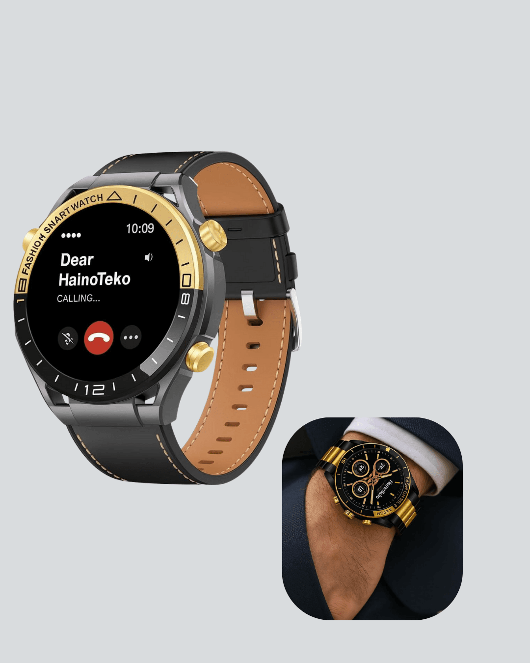 Amoled Ekran Akıllı Saat Bluetooth 5.1 Çağrı Destekli 3 Bileklikli 3