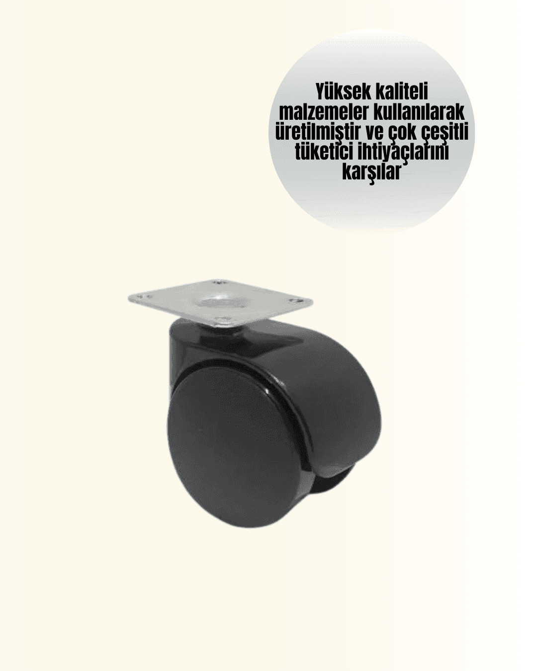 Masa ve Koltuk İçin Kilitsiz Tekerlek Seti 6 cm 3
