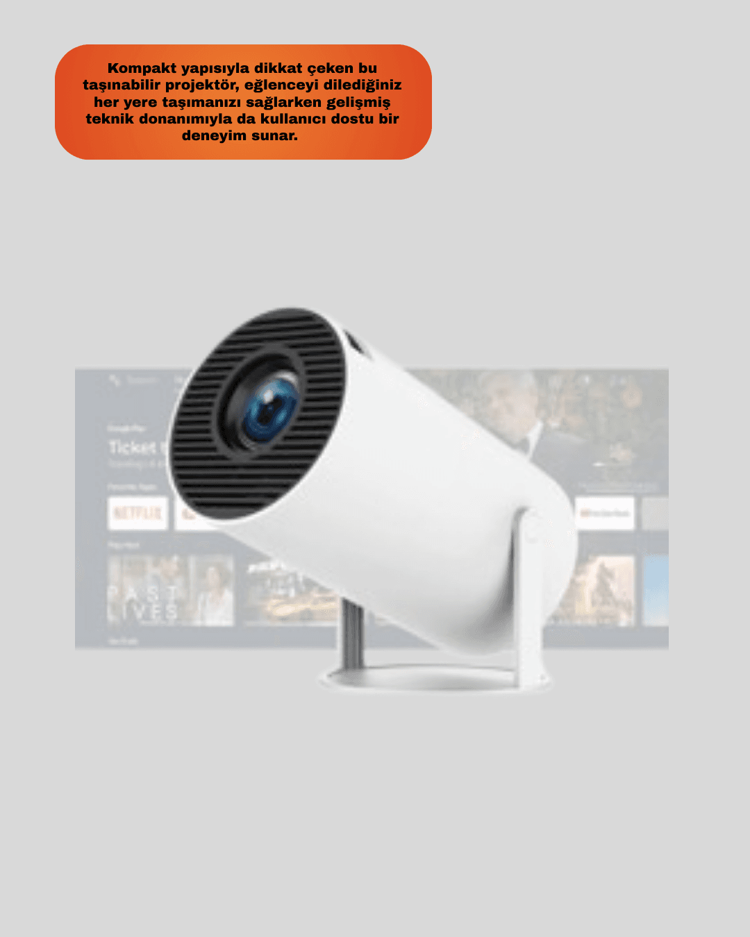 2.4G Kablosuz Destekli Oyun ve Film Projeksiyonu Ev Kullanımı İçin 4