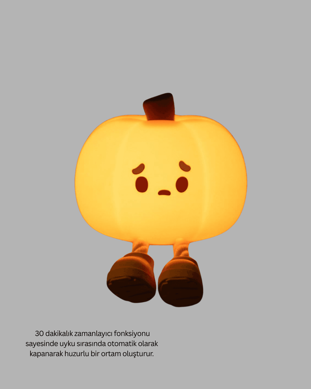 Pumpkin LED Gece Lambası Üç Kademeli Işık Ayarlı 4
