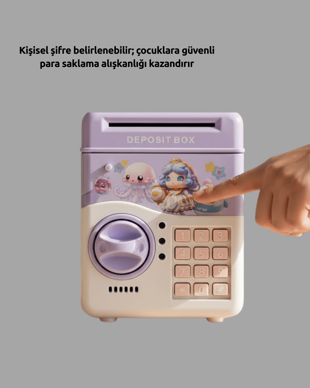 SAM51 MÜZİKLİ IŞIKLI KUMBARA MOR 4