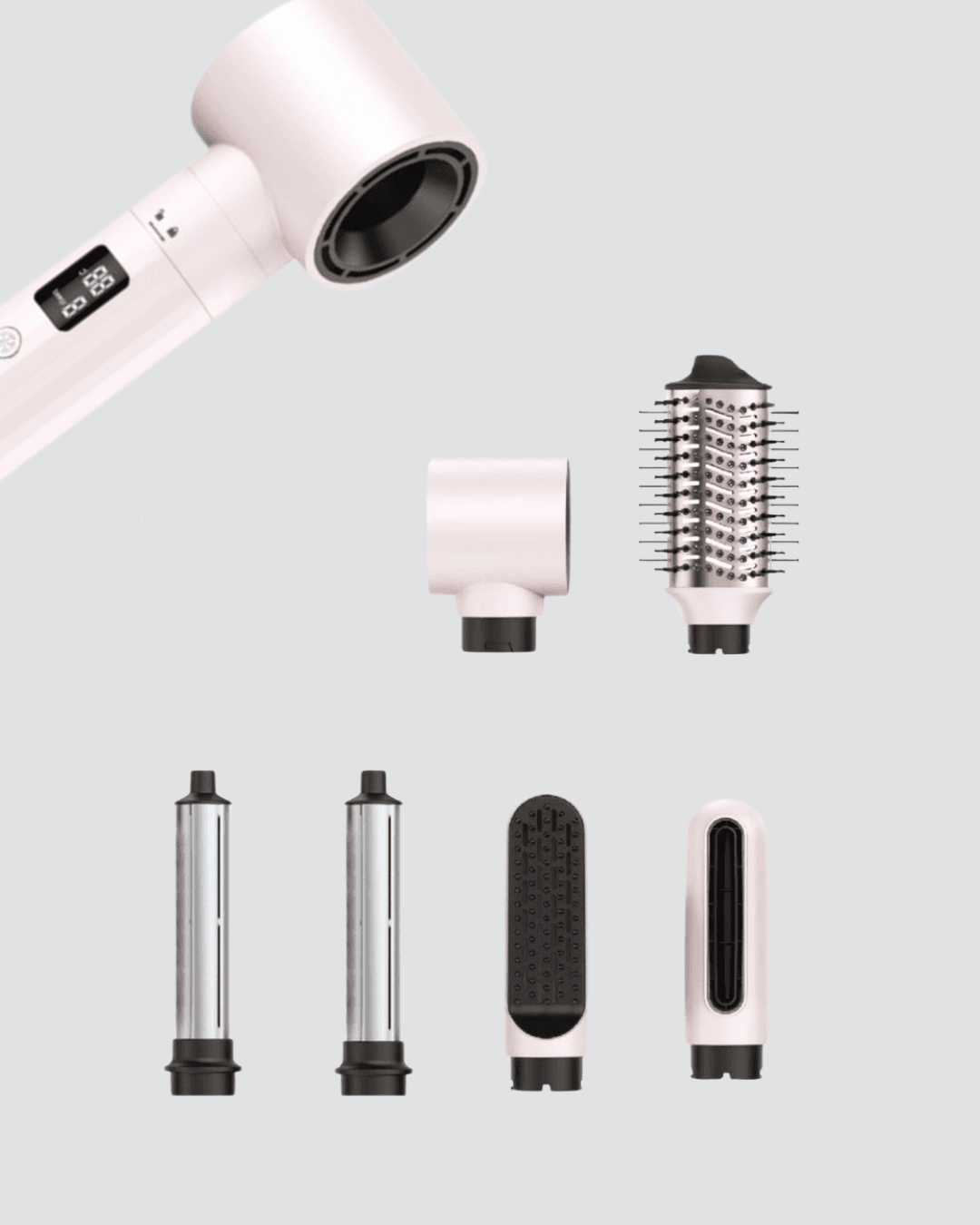 Motorlu LCD Ekranlı Saç Şekillendirme Seti 6-in-1 Airstyle 110.000 RPM 5