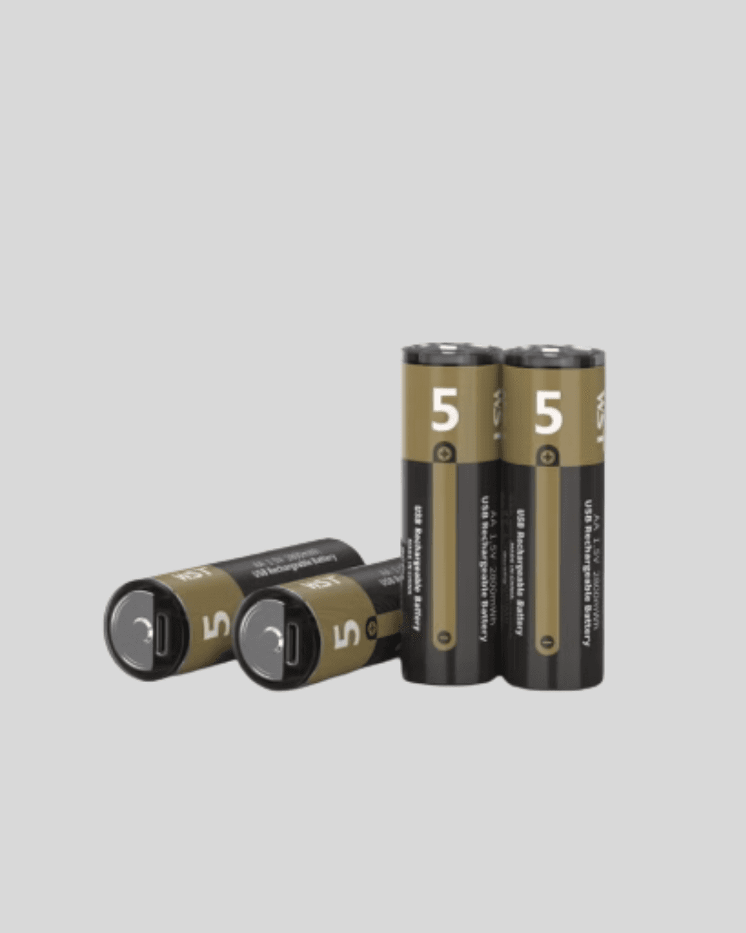 Tekrar Şarj Edilebilir AA USB Type-C Pil | 1000+ Döngü | 1.5V Sabit Voltaj 6