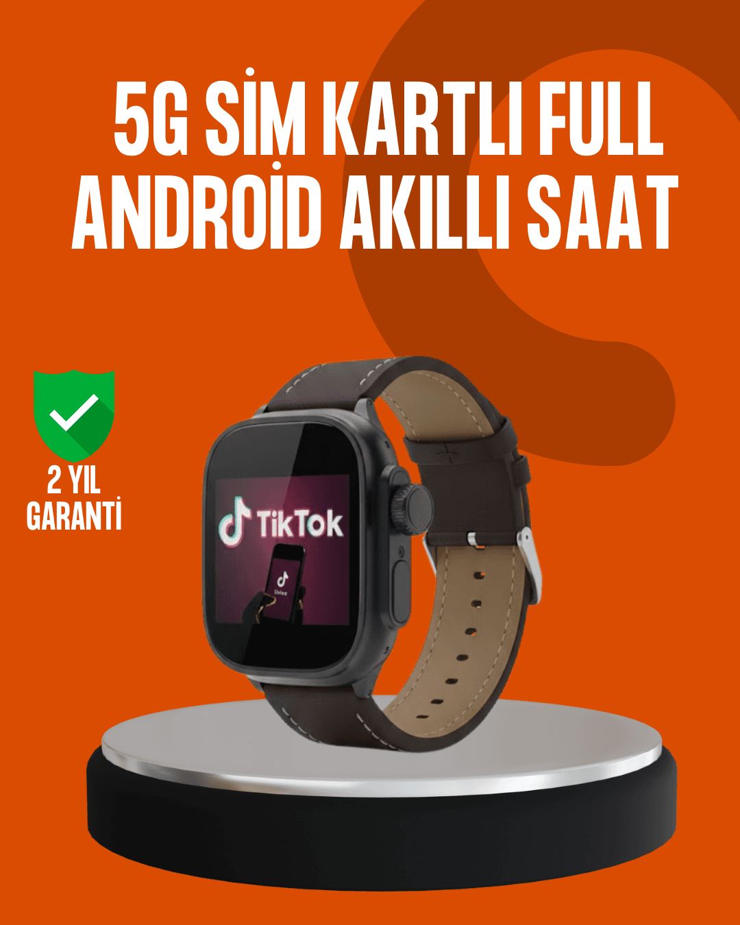SIM Kartlı Akıllı Saat AMOLED Ekran Android Sistem WiFi GPS Bluetooth Kamera