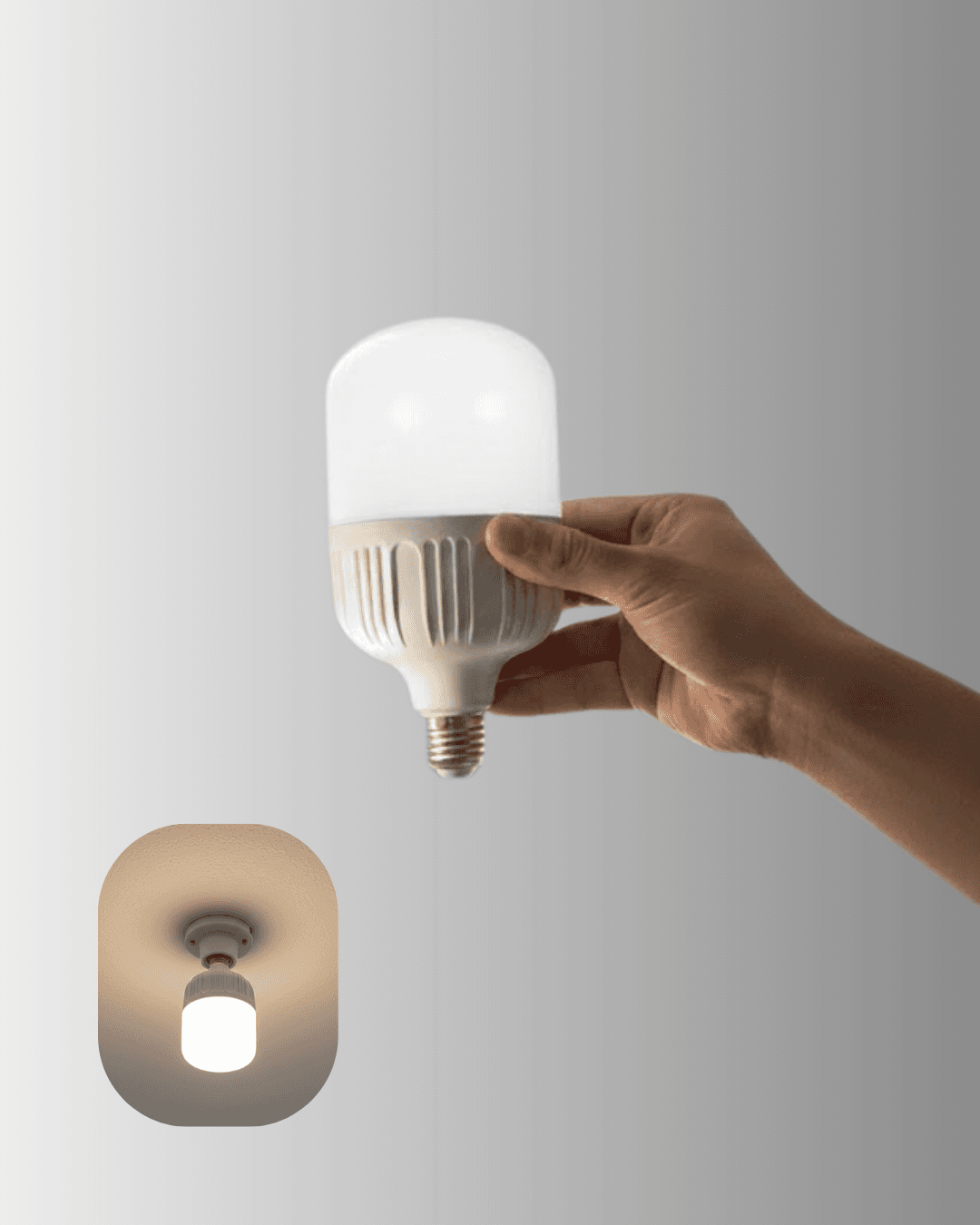 Enerji Tasarruflu Şarjlı LED Ampul 30W Beyaz Işık 6