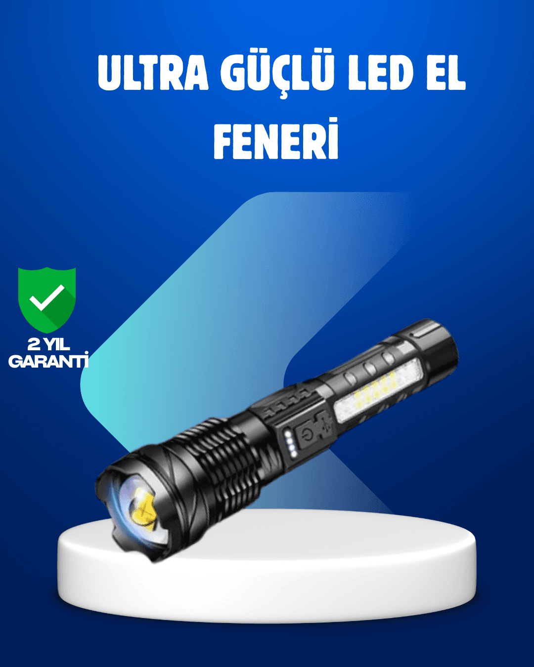 Güçlü LED El Feneri Şarj Edilebilir Çok Modlu