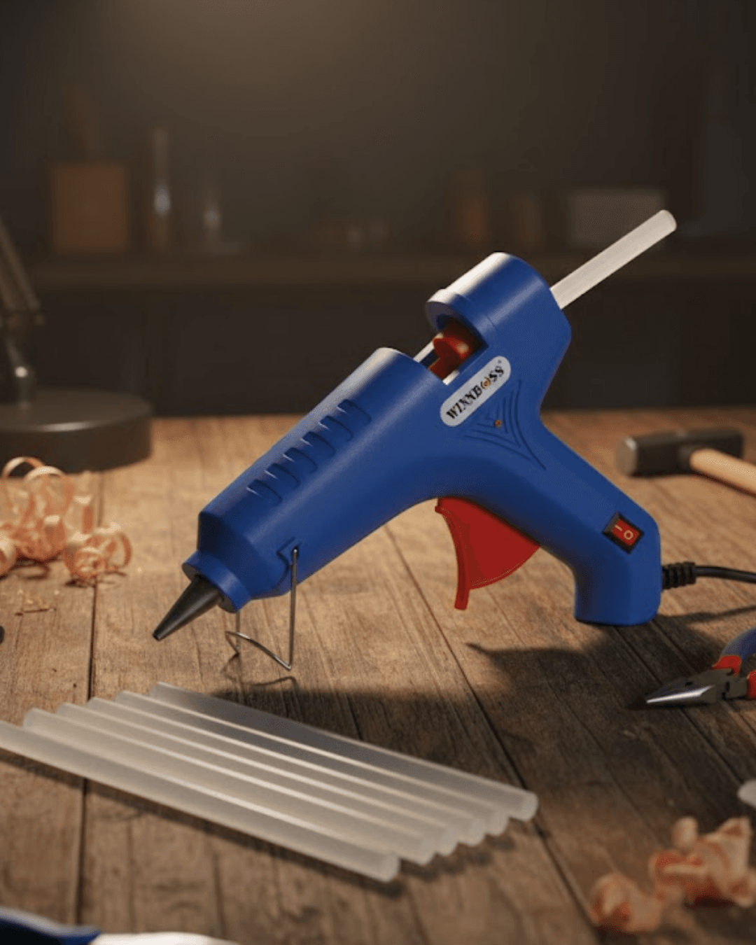 80W Profesyonel Silikon Tabancası 11 mm Uyumlu 5 Adet Hediye Silikon