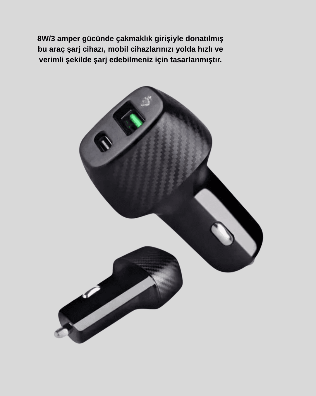Araç İçi Bluetooth Müzik Kiti + Type-C PD Araç Şarjı Seti 3