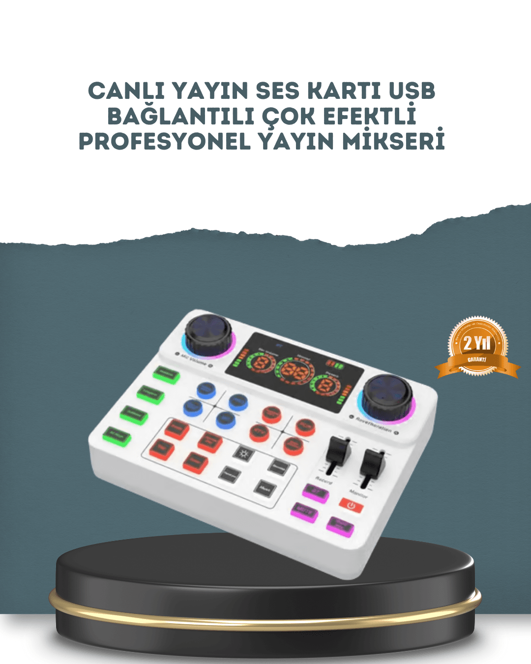 Gürültü Engelleme Özellikli Canlı Yayın Ses Kartı
