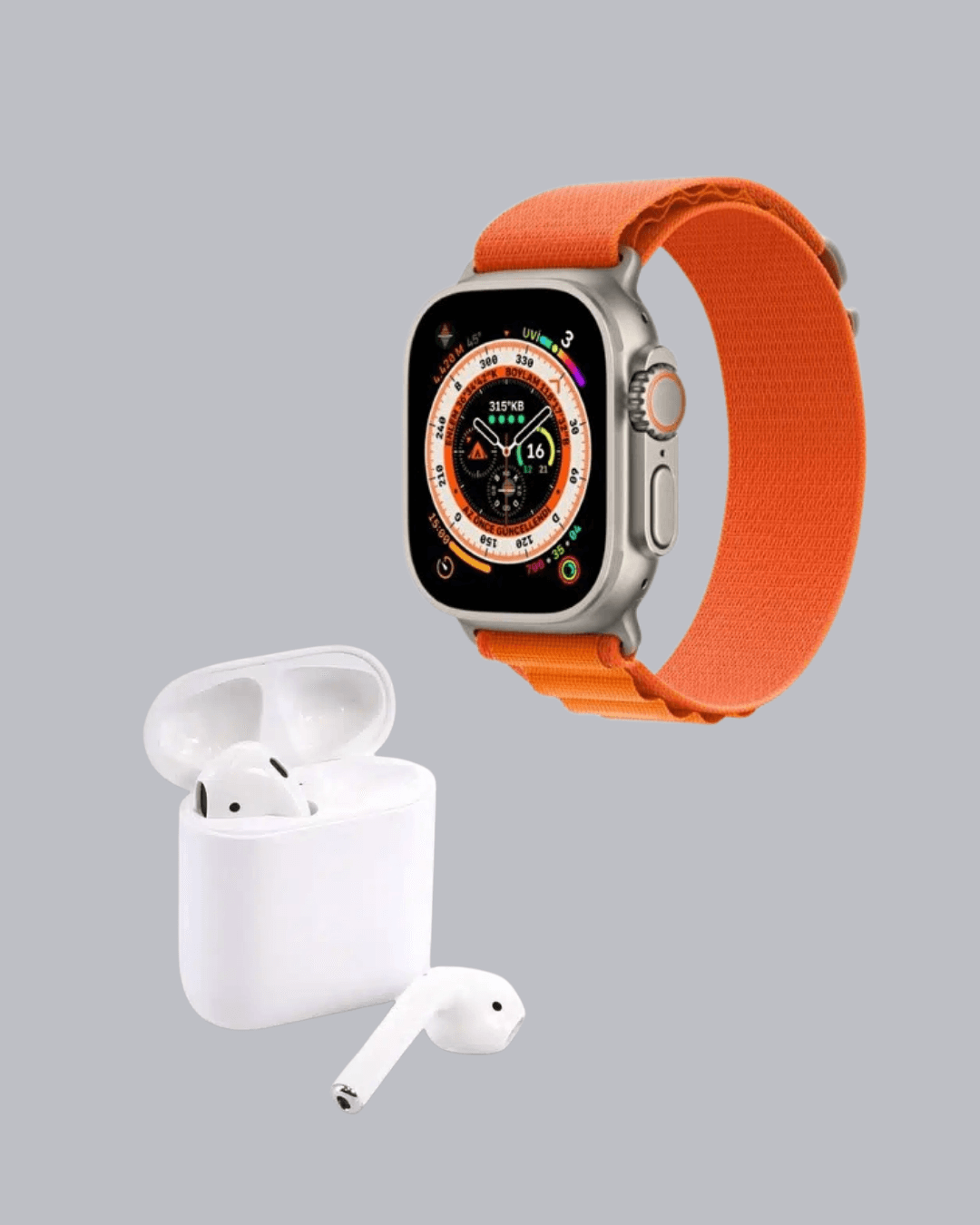 S8 Ultra Akıllı Saat ve Bluetooth Kablosuz Kulaklık 2’li Set 3